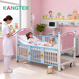 KANGTEK Gemakkelijk te bedienen ziekenhuis meubilair enkelvoudig draaibaar kinderbed - Product Image 1