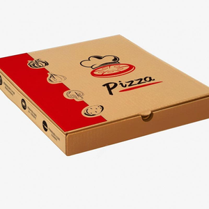 Boîtes à pizza en carton recyclé imprimé, écologiques, en matériaux recyclés, impression UV quadricolore, couleur mate personnalisée - Product Image 2