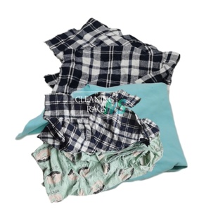 Trapos de punto industriales de algodón multicolor 100% trapos de máquina de basura de colores mezclados - Product Image 1