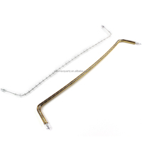 Demi-revêtement plaqué or double double verre de quartz halogène lampe à tube chauffant infrarouge 380v 60cm