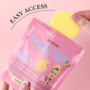 Tampons nettoyants au curcuma en marque privée, tampons nettoyants à l'acide kojique et au curcuma, tampons au curcuma pour le visage, taches brunes, exfoliants - Product Image 3