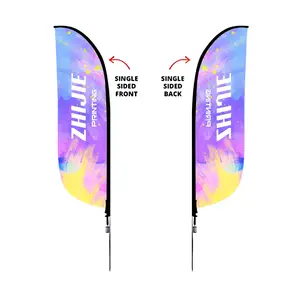 Guter Verkauf Großhandel fliegende Feder einseitige Strand flagge benutzer definierte Banner