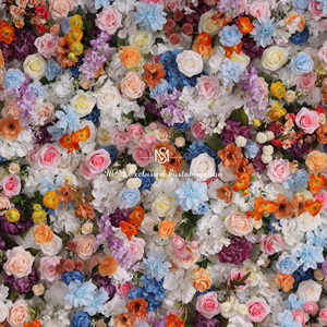 Fondale Floreale Multicolore con Base in Tessuto Arrotolabile, Decorazione per Attività Autunnali - Product Image 6