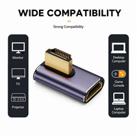 Adaptateur d'extension OEM DC en alliage d'aluminium pour connecteur TV, coupleur femelle-femelle 2.1 pour ordinateur portable, 8K60Hz 4K120Hz, pour moniteur TV PS5