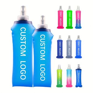 Bouteille d'eau pliable en TPU personnalisée en gros avec logo, gourde souple en plastique pour la course et le sport - Product Image 1