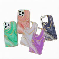 Coque de téléphone en TPU à motif marbré, antichoc, pour iPhone 11 12 13 14 15 16 17 18 Pro Max