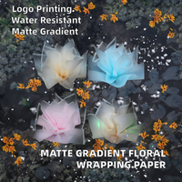 Papier Glassine Mat Double Face Dégradé YiFeng avec Revêtement PE Imperméable pour Emballage Floral 56x55cm