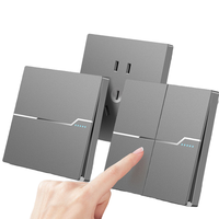 Interruptores de Pared con Panel Táctil, Diseño Nuevo, 1, 2 y 3 Botones, 16A, Estándar Británico, Tomas de Corriente Eléctricas, hasta 240v, Estándar Europeo