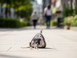 <b>Canvas</b> Triangle Hanging <b>Bag</b> Single Knot Buckle <b>Drawstring</b> Closure All Seasons Women's <b>Bag</b> - Product Image 2