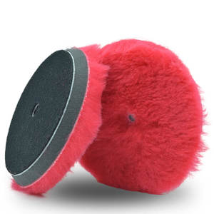 Tampon de polissage en <span class=keywords><strong>laine</strong></span> <span class=keywords><strong>rouge</strong></span> 100% <span class=keywords><strong>laine</strong></span> de Style japonais de 5 pouces pour polisseuse à double <span class=keywords><strong>action</strong></span> polisseuse RO pour l'entretien automatique - Product Image 1