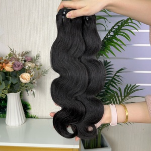 ผมมนุษย์แท้แบบเวอร์จิ้น 12a Fumi  แบบ Double Drawn  แบบมัดเป็นช่อ  ลอนหยิก - Product Image 5