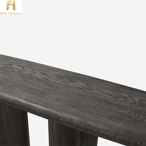 Meubles de maison en bois minimalistes personnalisés Wabi Sabi Table <span class=keywords><strong>console</strong></span> de <span class=keywords><strong>patio</strong></span> vintage support décoratif à trois pieds pour porte d'entrée - Product Image 6