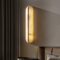 Lampes murales en marbre naturel de style moderne conçues par des designers, source de lumière LED, lumière blanche chaude à intensité variable pour salon, chambre à coucher, maison