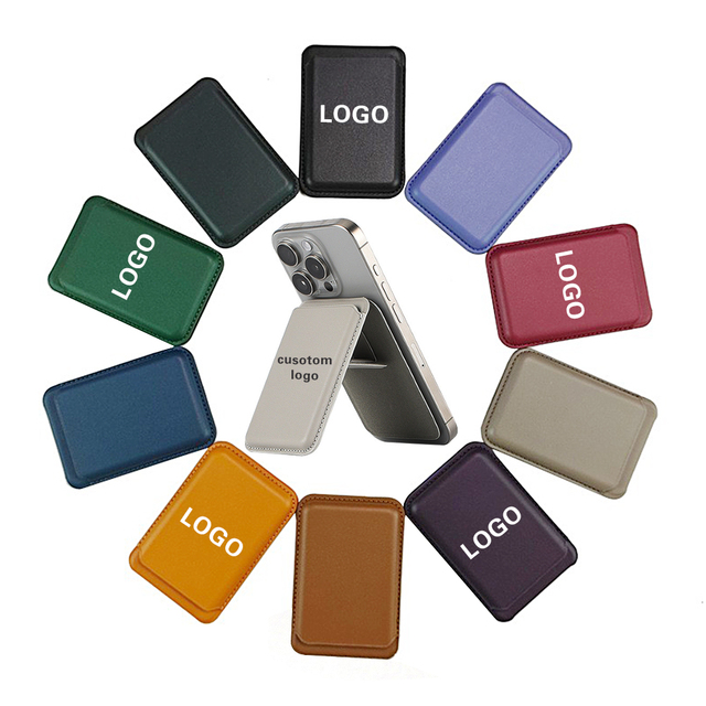 Custom Wholesale Business Design Magnetic PU Mobile Phone Case with Shockproof Waterproof Camera Frame Holder