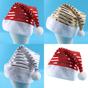 Chapeau de Noël en velours doré lustré <span class=keywords><strong>SANGOR</strong></span> marque 30x41cm accessoire chaud et accessoire de scène cadeau de Noël - Product Image 2