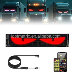Panneaux LED flexibles à matrice programmable 1696 5V avec application de conception libre, yeux <span class=keywords><strong>du</strong></span> <span class=keywords><strong>diable</strong></span>, écran LED publicitaire pour voiture - Product Image 1