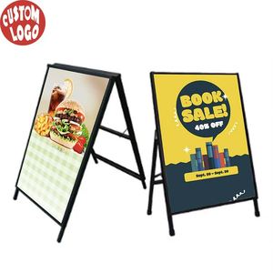 Tablero de letrero de pavimento para exteriores, precio a granel, tablero sándwich plegable de doble cara, soporte de cartel doble con Marco en A - Product Image 1