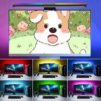 Barre lumineuse LED pour moniteur alimentée par USB, rétroéclairage RGB, anti-lumière bleue, à intensité variable, écran tactile, design moderne, Ra95 CRI, pour bureau de jeu