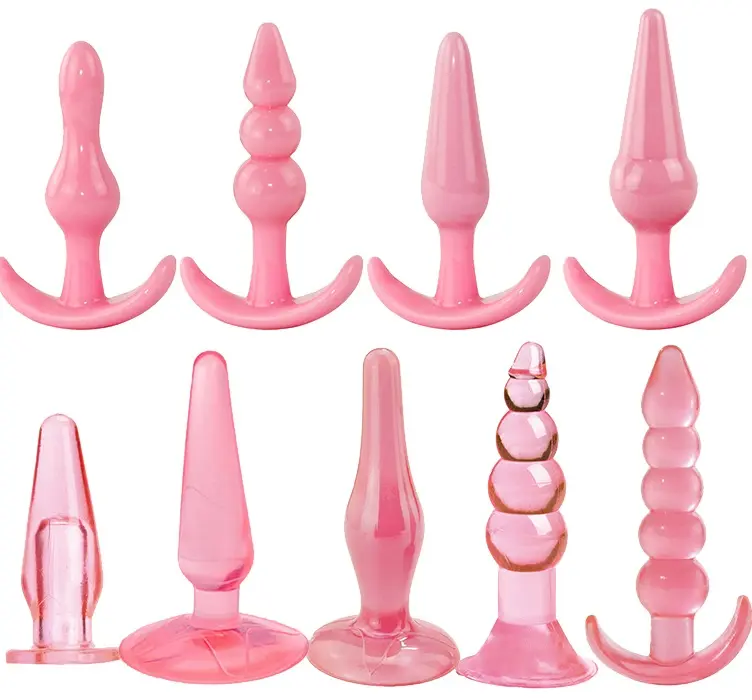 9 buah/set mainan erotis Dildo Anal pijat prostat dewasa Gay