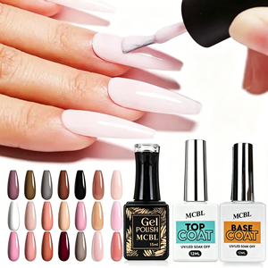 Nuevo <span class=keywords><strong>Set</strong></span> de Esmalte de Uñas en Gel UV Vegano con Logotipo Coreano Personalizado, Estilo Francés Rojo, en Caja Completa Premium, Llegada en 2025 - Product Image 2