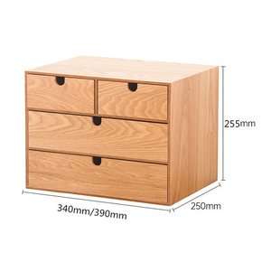 Wood Drawers Desktop Desk Organizer with Drawers, <b>Mini</b> Tabletop Craft <b>Box</b> Cosmetic <b>Storage</b> Drawer with Handle - Product Image 3