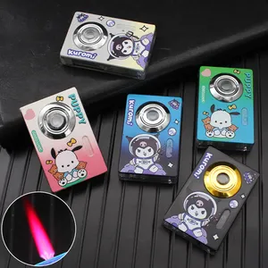 GH203-1 Creative LED Colored Light Cartoon Camera Lighter Plastic Windproof Inflatable Cigarette Lighter Wholesale