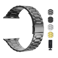 Bracelet en acier inoxydable Keepwin pour Apple Watch, bracelet en métal à trois maillons de 41mm et 49mm, pour IWatch 10 9 8 7 6 ultra 2 Band