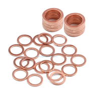 Flat Copper Washer Gasket Crush Washers Fastener 10x15x1.4mm Mulit-Size for Brake Banjo Bolts Fittings