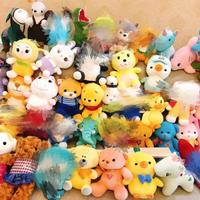 Collection de Peluches Animaux Mixtes Kawaii Douces et Moelleuses, Petites pour Recharge de Machine à Griffes, Mini Collection de Mascottes en Peluche, Pack Cadeau