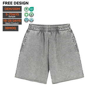 Shorts Homme Premium Personnalisés en Coton Épais, Coupe Ample et Oversize, Effet Délavé Vintage, Motif Graphique et Logo Personnalisé, Style Streetwear - Product Image 3