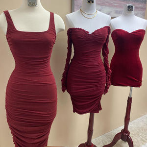 Conjunto de dos piezas sin espalda del fabricante Huili, conjuntos de vestido Midi <span class=keywords><strong>para</strong></span> <span class=keywords><strong>mujer</strong></span>, Tops cortos con hombros descubiertos y faldas largas, trajes - Product Image 1