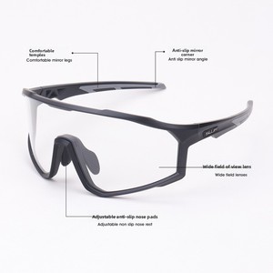 <span class=keywords><strong>Gafas</strong></span> de Ciclismo Ligeras con Lente Fotocromática de Una Pieza y Marco Grande, Protección UV400, <span class=keywords><strong>Gafas</strong></span> Deportivas TR90 con Estuche - Product Image 2