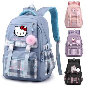 Kawaii Sanrioed Hello KT Backpack For Women Anime Bookbag Bag Student Teenager Girl Boy Children Knapsack Schoolbag Backpack
