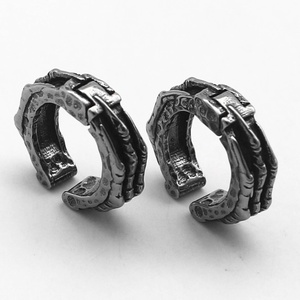 Aretes de Oreja para Hombre, Acero Inoxidable 316L, Impermeables, Hipoalergénicos, con Diseño de Alambre de Púas, Sin Perforación, Estilo Punk Gótico Antiguo - Product Image 2