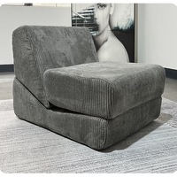 Sofá Seccional Moderno de Lujo para Sala de Estar, Rectangular, Individual, Tapizado en Terciopelo, Ecológico, Color Personalizable