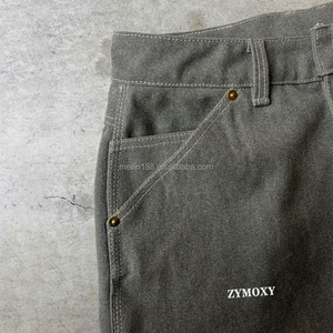 Fabricant de pantalons en toile de denim de haute qualité, pantalons en jean à jambe large et droite en coton lourd pour hommes, jeans baggy personnalisés - Product Image 6