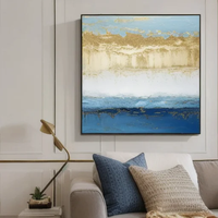 Fabrik-Kunsthersteller 100% Handgemalte Wohnzimmer-Sofa-Wandkunst Abstrakte Landschaft Großformatige Ölgemälde auf Leinwand