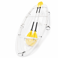 Kayak transparent pour deux personnes, canoë double place pour lac, océan, loisirs nautiques, kayak de randonnée