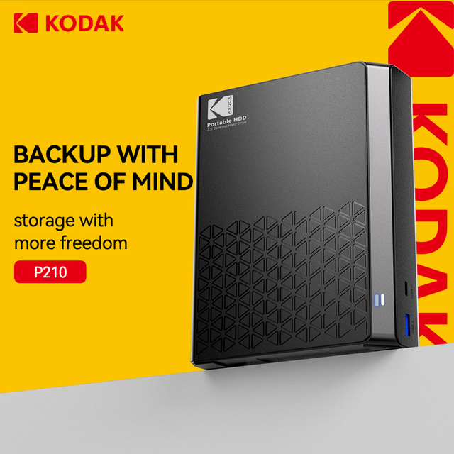 Kodak Portable External Mechanical Hard Drive P210-1TB/500GB USB3.0 With High-speed Transmission, Stable and Durable Performance
