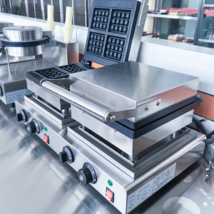 Waffle <span class=keywords><strong>maker</strong></span> Máy 2-burner thương mại bán chạy nhất, không dính vỉ nướng, kiểm soát nhiệt độ chính xác, món tráng miệng thiết bị - Product Image 4