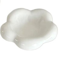 Plat à collation jetable en céramique de style nordique créatif, blanc pur, moderne, pour les fêtes, pour les sauces et les assaisonnements