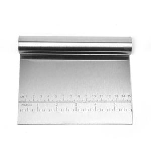 Pro Kitchen Stainless Steel Pizza <b>Bread</b> Pastry Cutter Chopper Separator <b>Knife</b> Multipurpose Measuring Scale Dough Scraper - Product Image 2