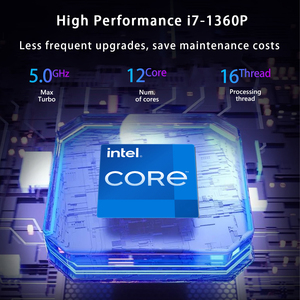 <span class=keywords><strong>Mini</strong></span> PC para Juegos HelorPC, Procesador Intel I5 I7 1340P 1360P, 2 LAN de 2.5G, 32G DDR5, 2 HDMI, 1 DP, 1 Thunderbolt, 6 USB 3.0, Computadora de Oficina - Product Image 5