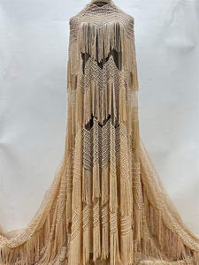 Nuovo 2024 di lusso con perline e nappe frangia in pizzo ricamato in Tulle - Product Image 4