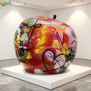 Hiện Đại Sơn Phim Hoạt Hình Nhà Máy Tùy Chỉnh Thiết Kế Nhựa Nghệ Thuật Lớn <span class=keywords><strong>Apple</strong></span> Ngoài Trời Trang Trí Điêu Khắc - Product Image 2