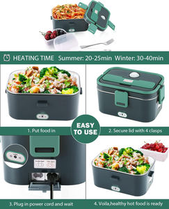 Lonchera Eléctrica Autocalentable de 1.8L, Lonchera Eléctrica Portátil con Bolsa de Transporte - Product Image 3