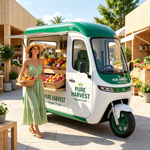 Comience su negocio <span class=keywords><strong>ahora</strong></span> con nuestro Food Truck de Acero Inoxidable para Productos Frescos y Barra Móvil para Uso en Exteriores. - Product Image 1