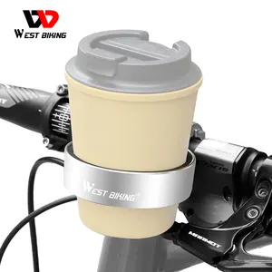 WEST BIKING Bike Handlebar Holder Aluminum Bicycle Bottle Cage Coffee Cup Holder Drink Bottle Storage Bicycle Water Bottle Cage