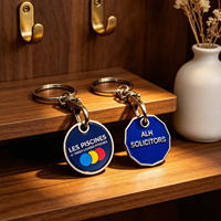 Porte-clés porte-monnaie de chariot de supermarché de haute qualité, sur mesure, avec petit trou, outil pour jetons de chariot