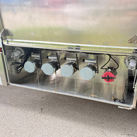 Semi-remorque citerne en alliage d'aluminium de 45 m3, 4 compartiments indépendants avec vannes de décharge individuelles, pneus doubles 12R22.5